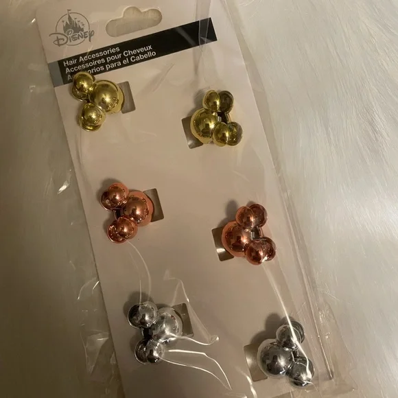 NWT Disney hair accessory clip women girl WDW 50th Anniversary pink gold silver - Picture 1 of 6